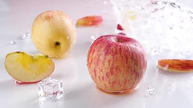 升格富士苹果红苹果新鲜水果视频的预览图